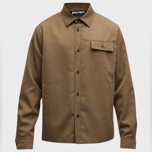 PALM ANGELS Wool Suiting Track Overshirt